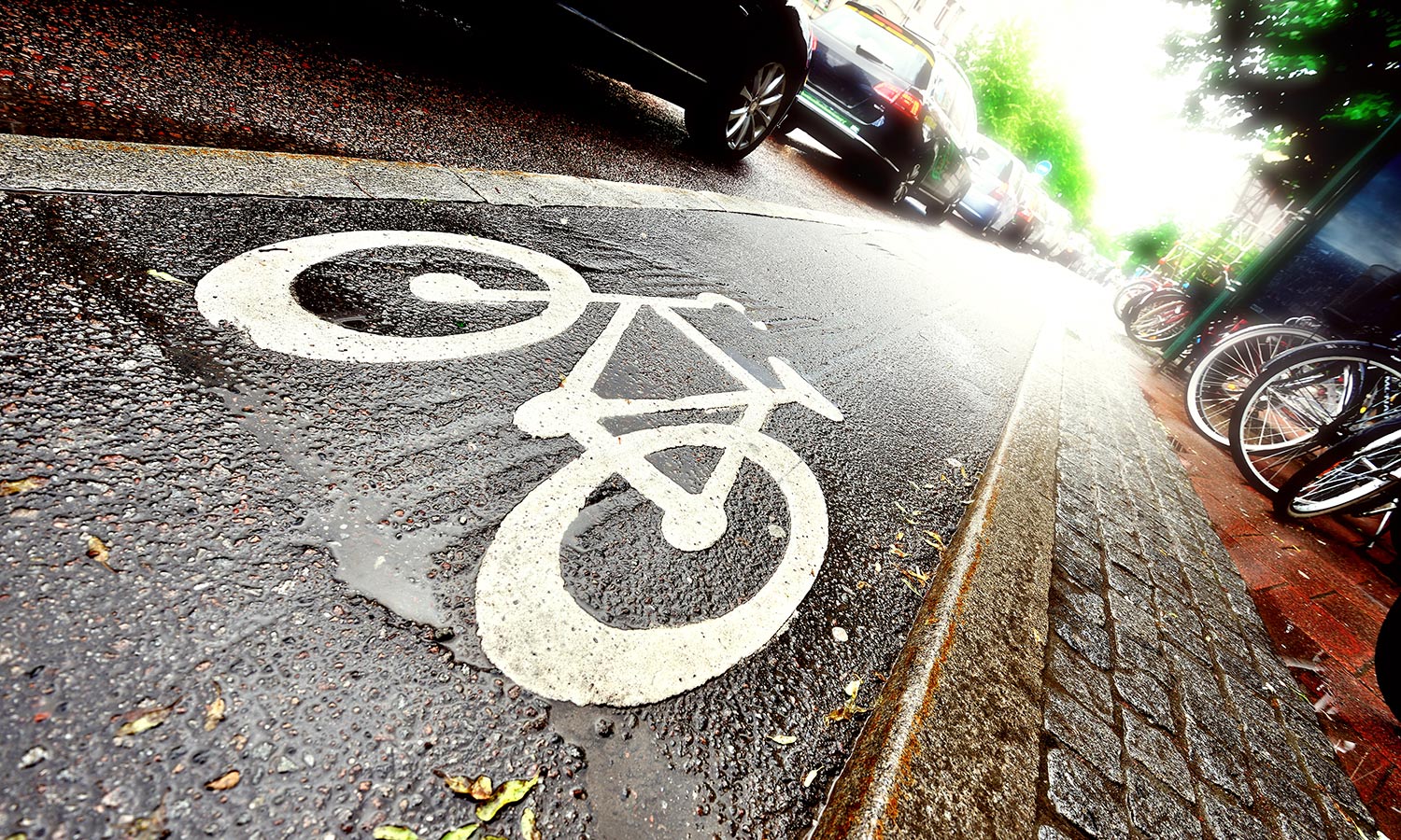 bike lane painted on road for bike law page