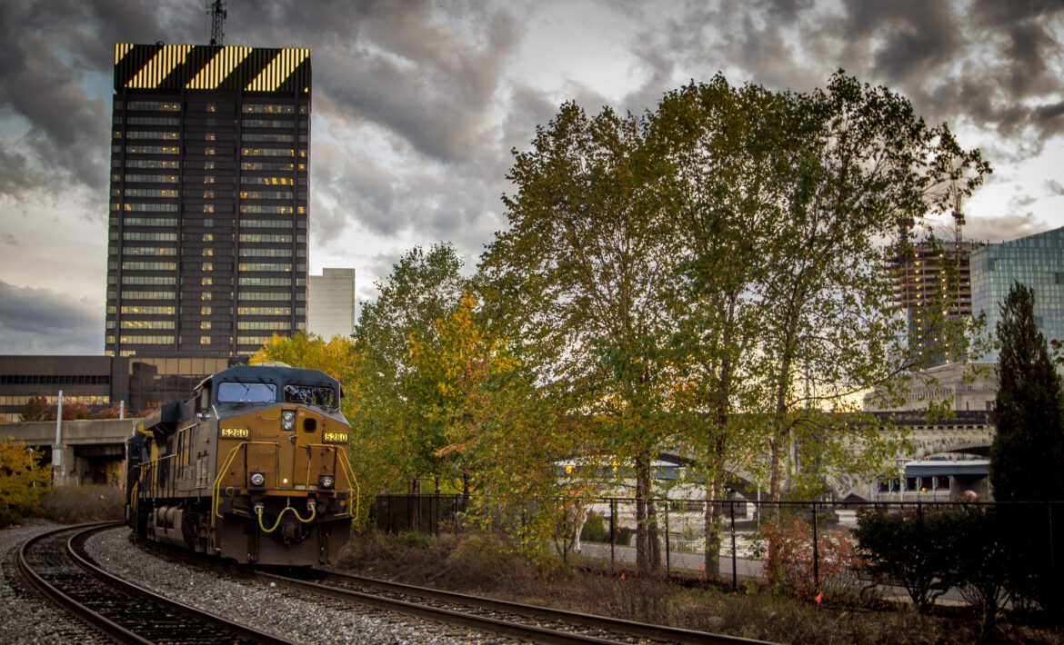 Moving Train In Philadelphia