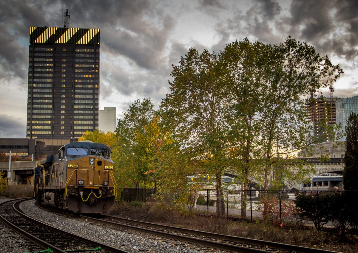 Moving Train In Philadelphia